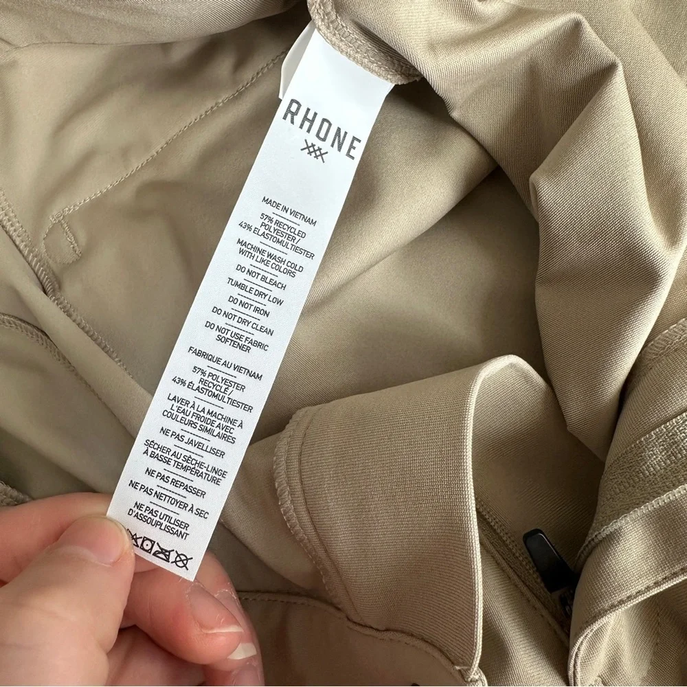 RHONE XXX COMMUTER Men's Cream Pant Chinos size 36x33